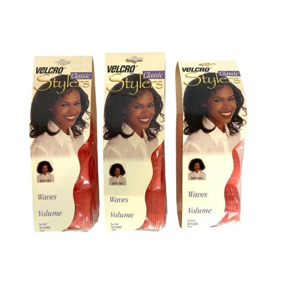 Velcro Classic Stylers Hair Curlers 3 Packs of 3 Each Pink Rollers 1.75 inch NEW - Picture 1 of 2